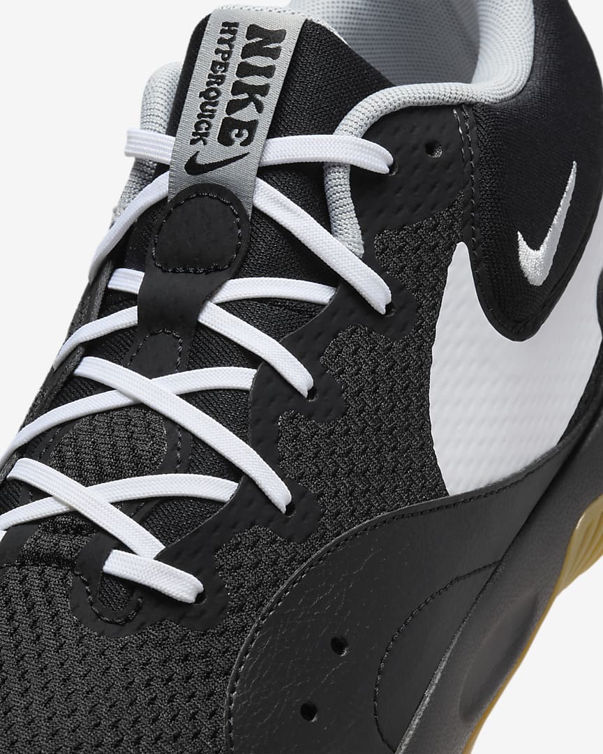 Nike HyperQuick Indoor Court Shoes(Black/Flat Silver/White)