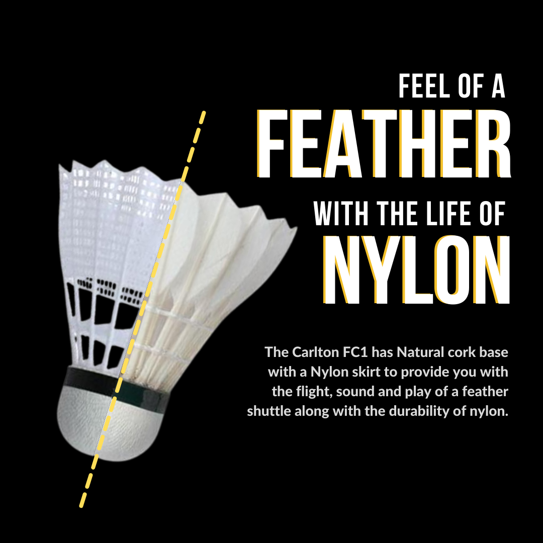 FC1 Ultra Premium Nylon Shuttlecock(Natural Cork)